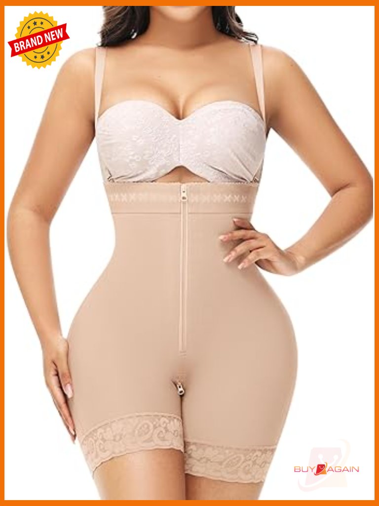 Full Body Shaper Post Surgery Compression Butt Lifter With Zipper
